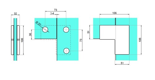 Łącznik naświetla z panelem stałym 3