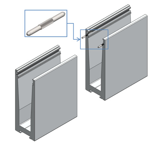 Kołek ustalający do profili 2