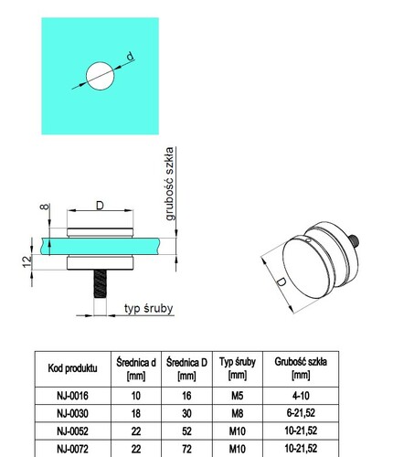 Rotula płaska NJ-0016 3