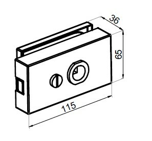 Zamek magnetyczny mały ze wskaźnikiem obłożenia 2