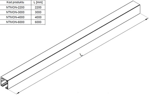 Profil jezdny do systemu MONACO 3