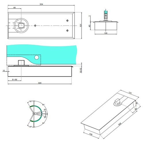 Samozamykacz podłogowy 2