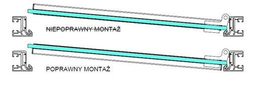 Uszczelka dolna opadająca - uniwersalna lewa/prawa 7