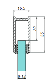 Wysoki profil "U" fix uszczelkowy 2