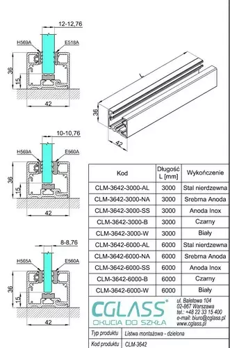 Listwa montażowa rozpinana - nowy typ 2