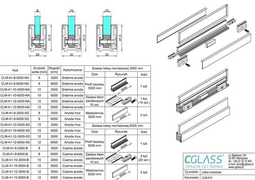 Mounting profile CLM-41 3