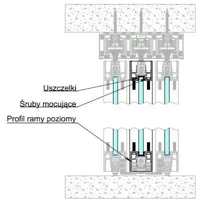 Profile ramy MAGIC dla środkowych drzwi 4