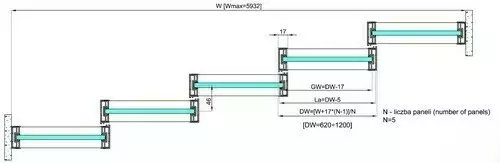 Zestaw - 5 drzwi przesuwnych 2