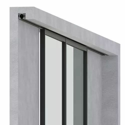 Set - 2 sliding doors - wall mounting - sliding sideways (1 track) 6