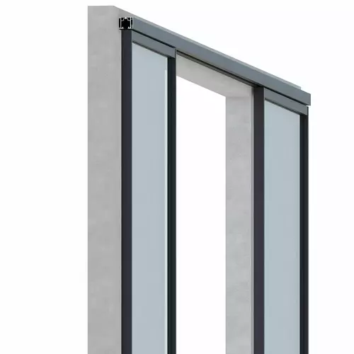 Set - 2 sliding doors - wall mounting - sliding sideways (1 track) 5