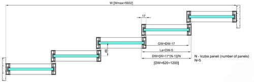 Set - 5 sliding doors 3