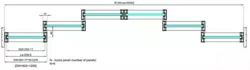 Set - 6 sliding doors - sliding sideways (3 tracks) 2