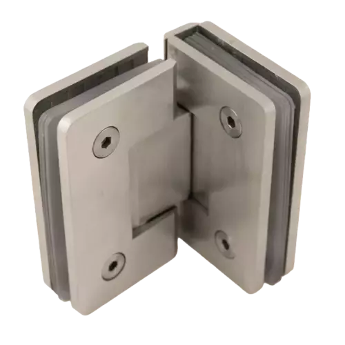 Glass-to-glass swing hinge 90° 2