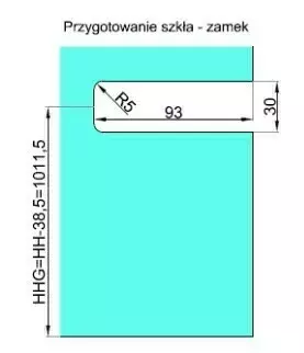 Zestaw drzwi lewych w ramie GLASS i zamkiem z ościeżnicą narożną rewersyjną 10