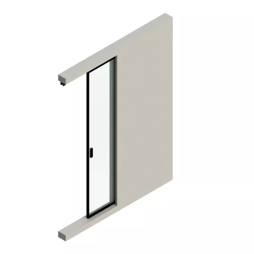 Zestaw 1 drzwi przesuwne – montaż do ściany