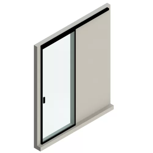 Zestaw 1 drzwi przesuwne – montaż do sufitu