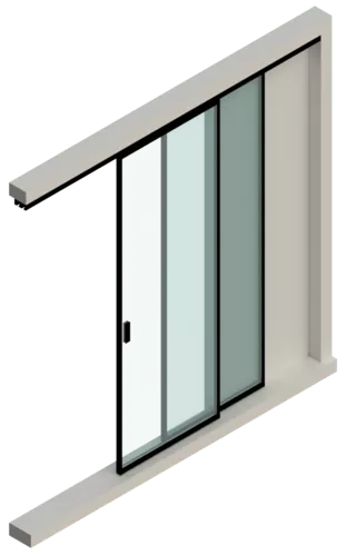 Zestaw 2 drzwi przesuwne na ścianę