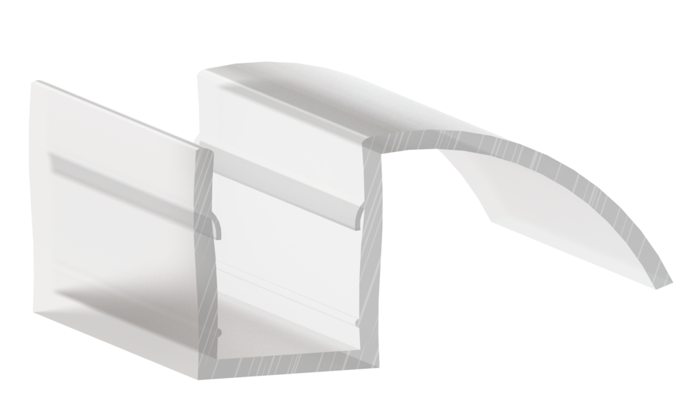 Uszczelka dolna z okapnikiem do drzwi przesuwnych H=12 mm 1