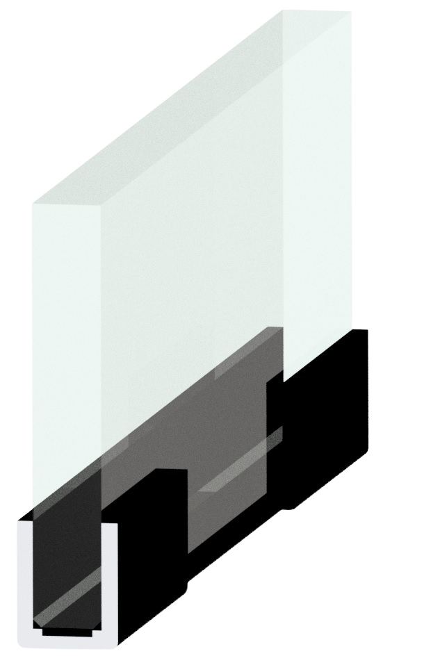 Profil ramki do drzwi loftowych z frezowaniem pod zamek 1