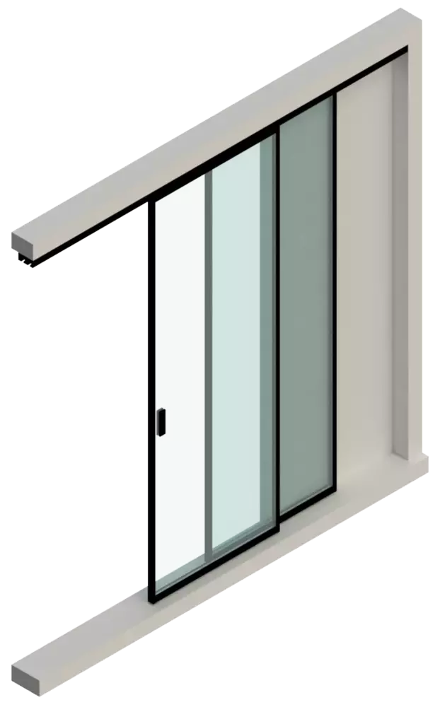 Zestaw - 2 drzwi przesuwne na ścianę 1