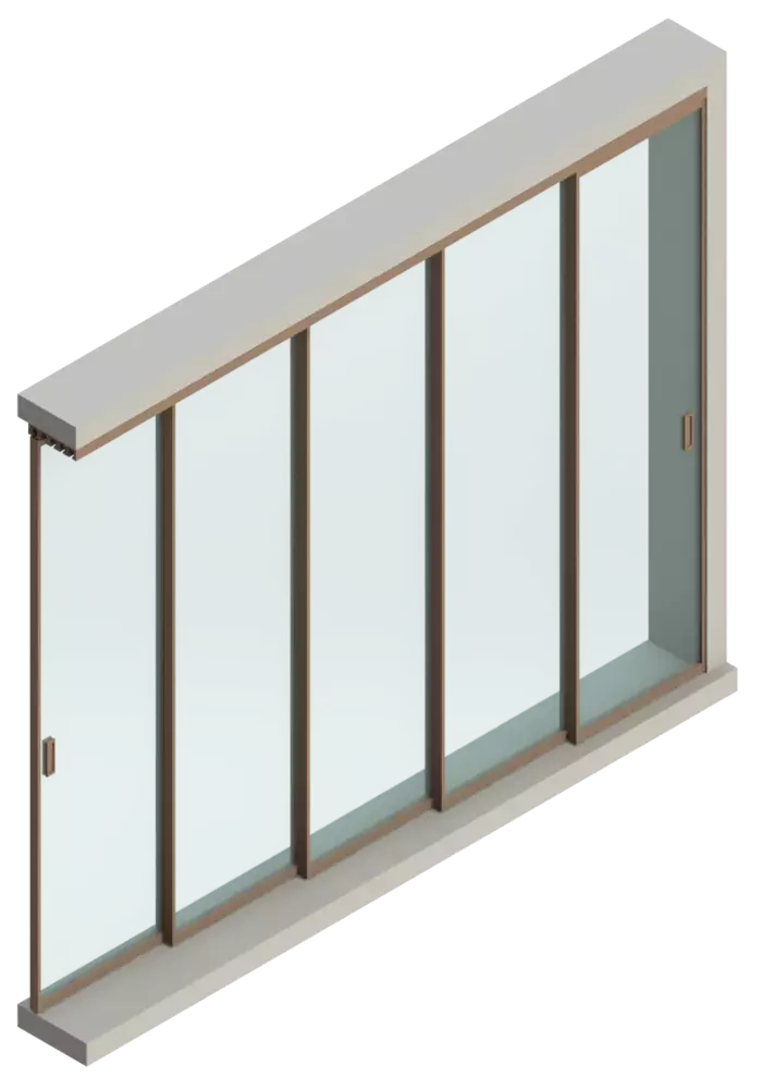 Set - 5 sliding doors 1