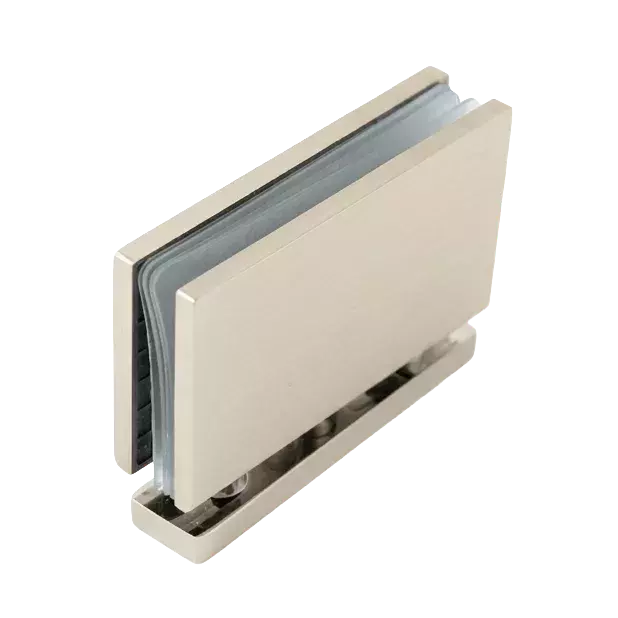 Floor-to-glass swing hinge 90° 1