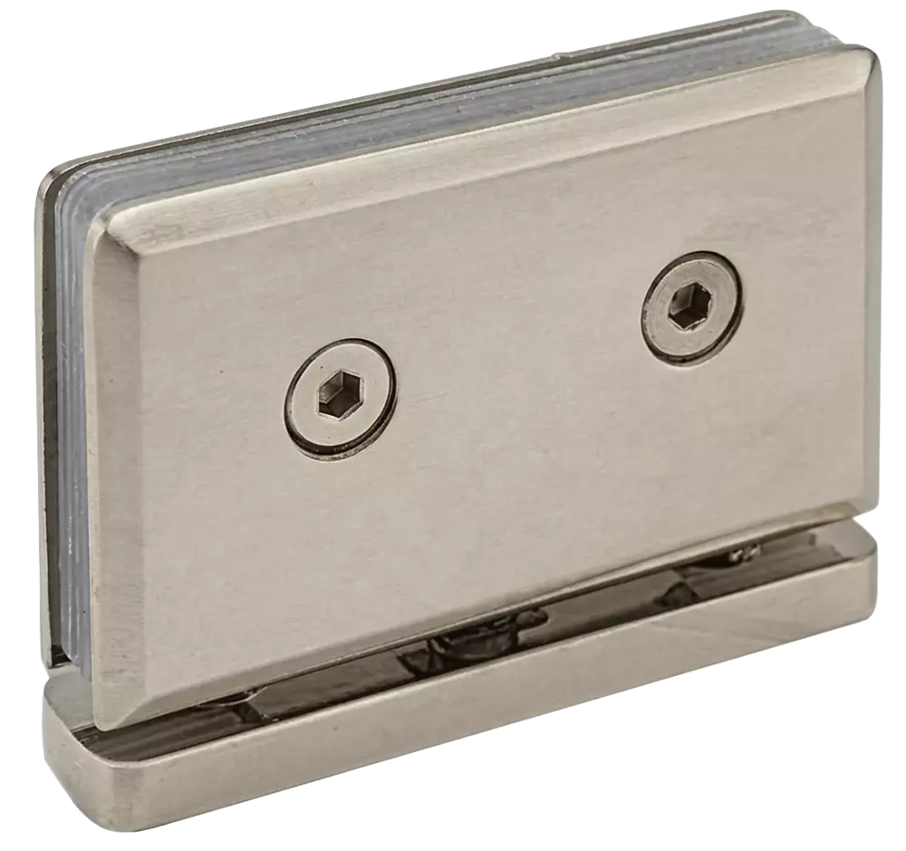 Floor-to-glass swing hinge 90° 1