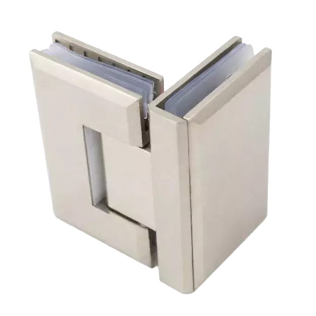 Glass-to-glass swing hinge 90° 1