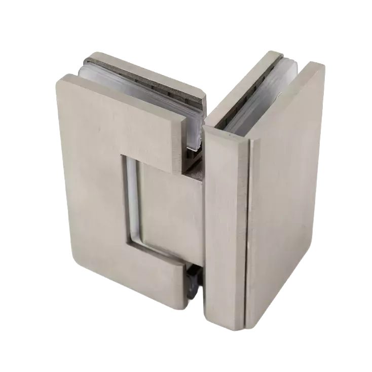 Glass-to-glass swing hinge 90° 1