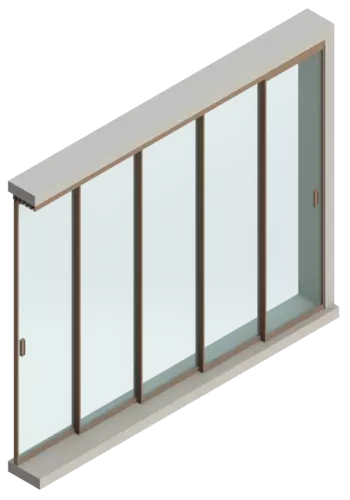 Set - 5 sliding doors 1